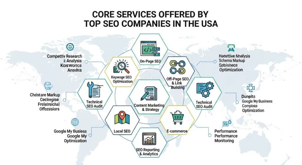 Core Services Offered by Top SEO Companies in the USA