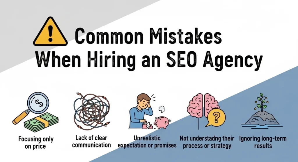 ⚠️ Common Mistakes When Hiring an SEO Agency